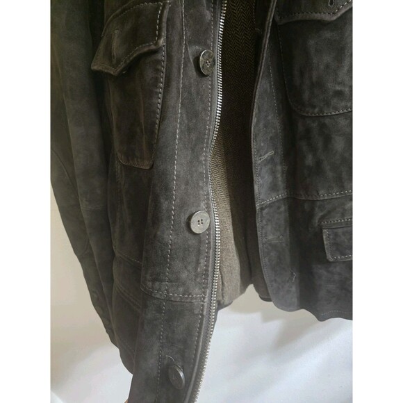 Compagnia delle Pelli Suede Jacket Dark Brown for Men Size Medium Made in Italy - Picture 4 of 16